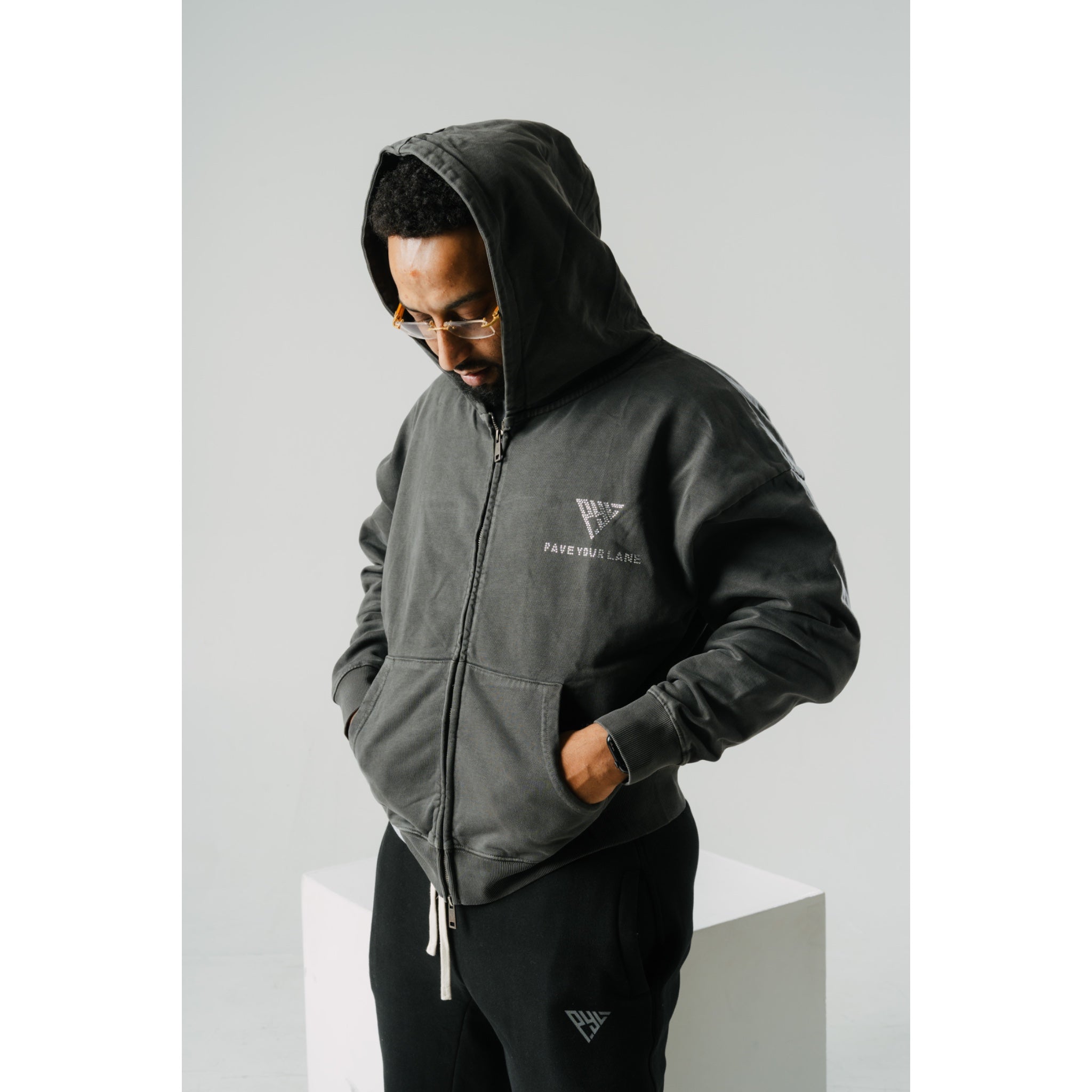 CRYSTAL FULL-ZIP HOODIE – Pave Your Lane